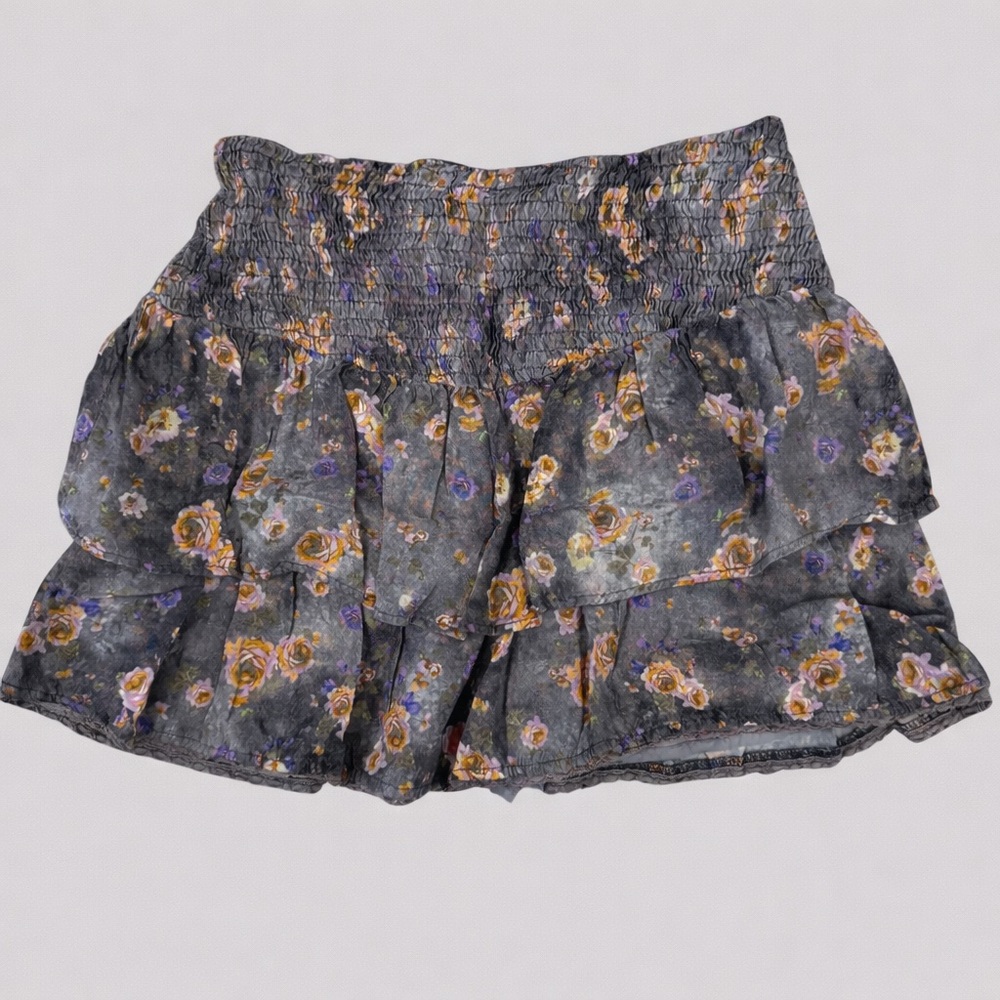 Zara kids Gray Floral Skort (skirt with shorts under)